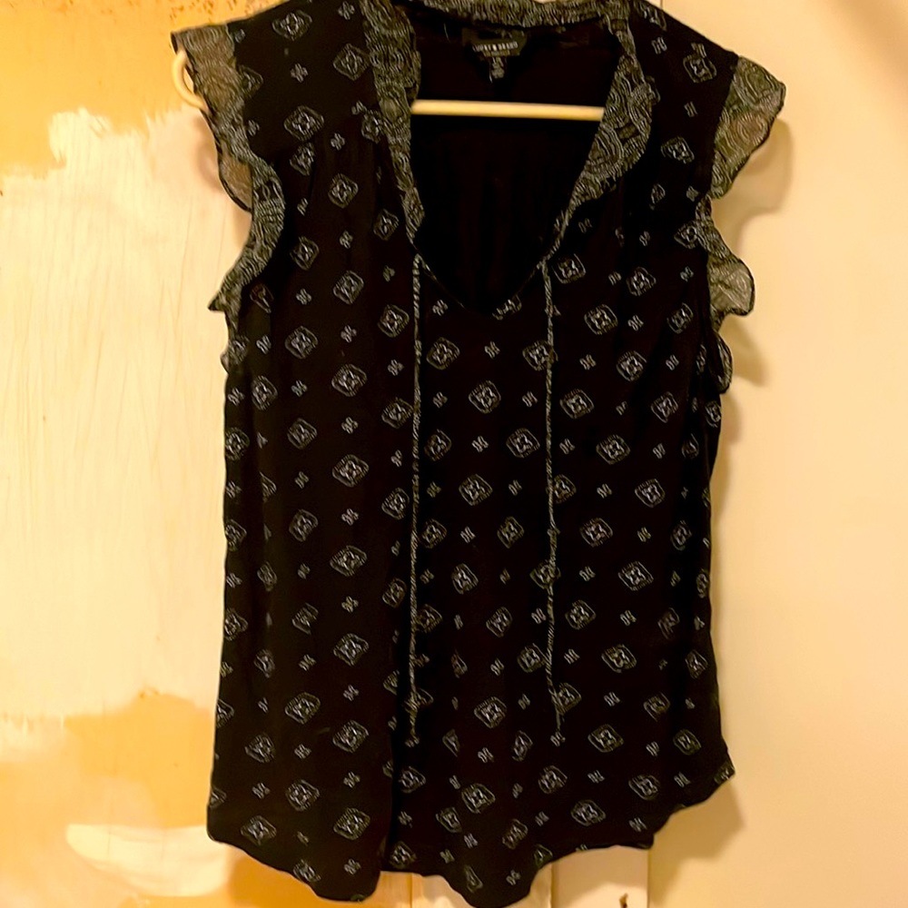 Lucky Brand size L sleeveless black shirt.